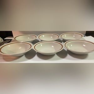 Set of 6 Imperial Stoneware Countryside H-1000 Japan Bowls